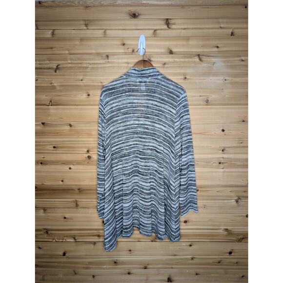 Joseph Ribkoff Sweater Womens 18 Black White Zip Front Cardigan Hi-Low NWT - Picture 5 of 11